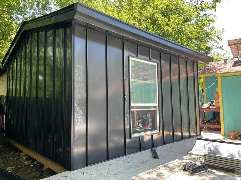 Black standing seam metal wall panels for Metal Roof Installation in Wickliffe